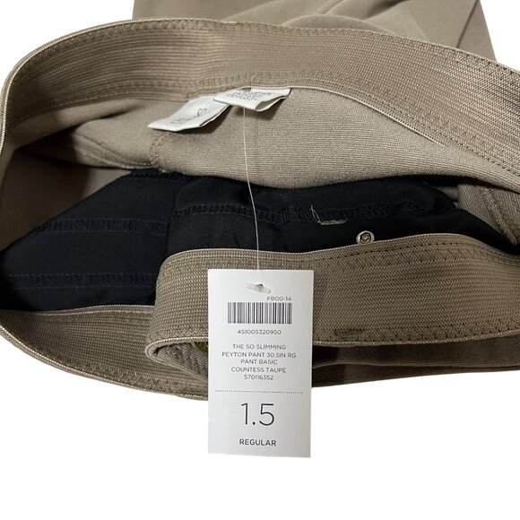 Chicos So Slimming Peyton Pants 1.5 Regular Countess Taupe 30 Inseam Stretch Wea - Picture 4 of 9